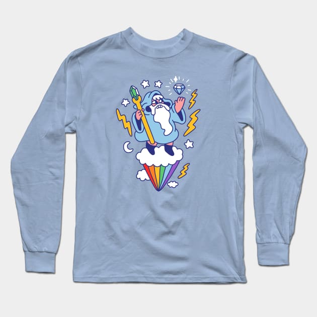 Wizard In The Sky Long Sleeve T-Shirt by obinsun